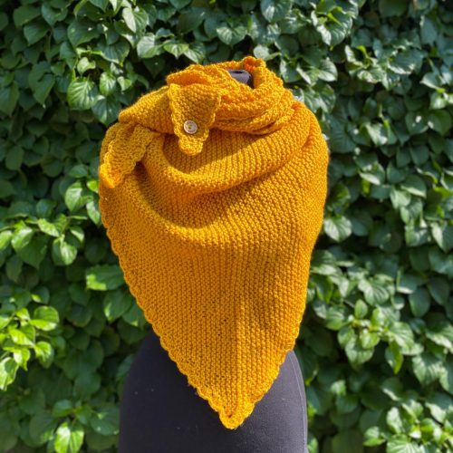 Gebreid oker geel